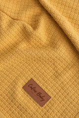 Couverture Unie Coton piqué 100x115 cm - Moutarde