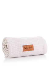 Couverture unie coton 100x115 cm - Stone