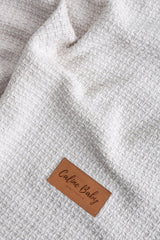 Couverture unie coton 100x115 cm - Stone