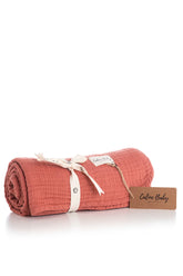 Couverture en mousseline 4 Layers 120x120 cm - Brick