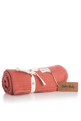 Couverture en mousseline 4 Layers 120x120 cm - Brick