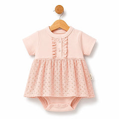 Barboteuse full pink 2 boutons 1 pcs coton
