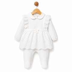 Grenouillère girly full white classe extreme coton