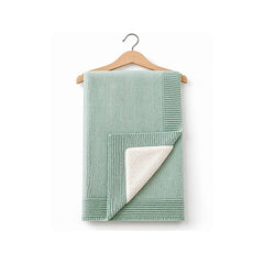 Couverture tricot molletonnée 80x90 cm 0m+ - Mint