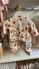 Pack naissance Fraise 5 pcs coton