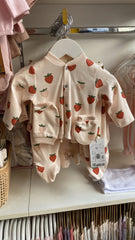 Pack naissance Fraise 5 pcs coton