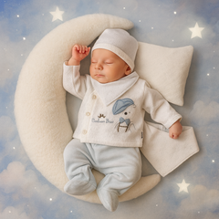 Pack naissance Gentlemen velours 5 pcs baby boy