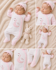 Grenouillère Koala love for the sky 1 bonnet coton