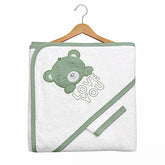 Cape de bain avec 1 gant Love you Baby 75x75 cm