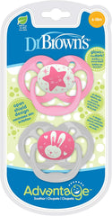 Dr Brown's Natural Flow Advantage, phase 2 phosphorescentes Rose 6-18 mois