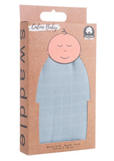 Drap - Swaddle en mousseline Sky blue 120 x 120 cm + 4 petites serviettes buccales 0m+