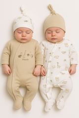 Pack de 2 Grenouillères matchy friends 2 bonnets