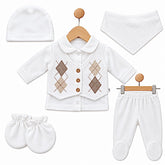 Pack naissance effet gilet mode jakari 5 pcs velours