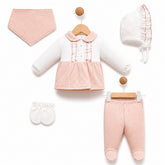 Pack naissance 2 froufrous sur col 5 pcs coton