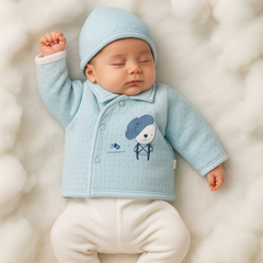 Pack naissance Gentlemen velours 5 pcs baby boy