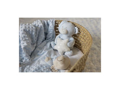 Interbaby - Coffret ensemble (Peluche + couverture 80x110cm + Doudou) Bleu