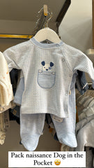 Pack naissance Dog in the pocket 5 pcs coton