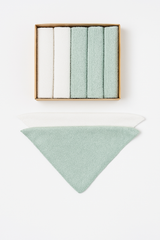 Coffret 6 serviettes absorbantes unies coton 20x20 cm