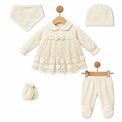 Pack naissance jolie nœud centré effet mtrouz 5 pcs velours
