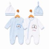 Pack de 2 grenouillères 2 bonnets matchy Good night Lions - Boy