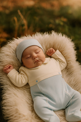 Grenouillère style baby boy classy coton