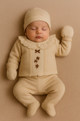 Pack naissance fleurs centrées coton 5 pcs