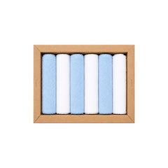 Coffret 6 serviettes absorbantes unies coton 20x20 cm