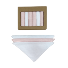Coffret 6 serviettes absorbantes unies coton 20x20 cm