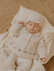 Pack naissance jolies fleurs mousseline très leger 5 pcs