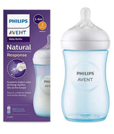 Avent - Biberon Natural Response BLEU 3.0 Tétine + 260ml - 3/6 mois