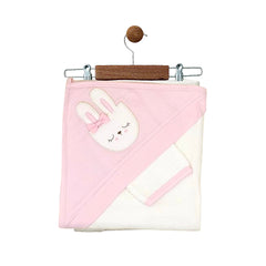 Cape de bain Lapine dort 80x90 cm