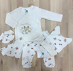 Pack naissance woof woof unisexe 5 pcs coton bio