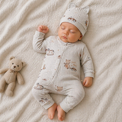 Grenouillère Race Bear 1 bonnet coton zip