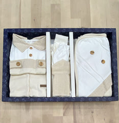 Coffret naissance boutons piqués classy boy 10 pcs coton