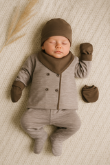 Pack naissance uni boutons centrés classy boy 5 pcs