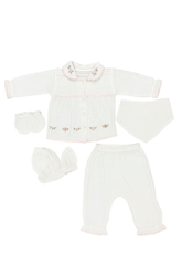 Pack naissance jolies fleurs mousseline très leger 5 pcs