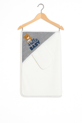 Cape de bain Hello Baby 1 gant 85x85 cm 0m+