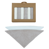 Coffret 6 serviettes absorbantes unies coton 20x20 cm