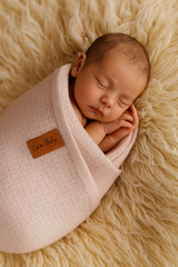 Couverture Unie Coton piqué 100x115 cm - Pembe pour Bébé