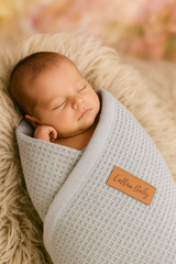 Couverture Unie Coton piqué 100x115 cm - Mint