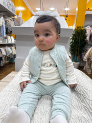 Tenue 3 pcs Happy Boy gilet pull pantalon