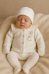 Pack naissance Flowers velours 5 pcs