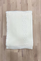 Couverture Triko welsoft épaisse molletonnée 85x95 cm – Blanc Ekru