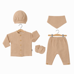 Pack naissance uni poche côté effet lin 5 pcs très léger 5 pcs