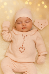 Pack naissance cœur centré 5 pcs coton