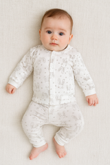 Tenue lapin cœurs 2 pcs coton unisexe