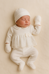 Pack naissance jolie fleur effet mtrouza 5 pcs coton