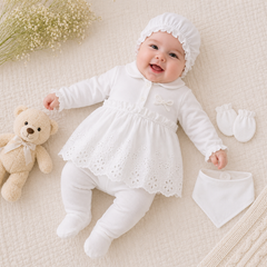 Pack naissance jolie petit nœud coté 5 pcs velours