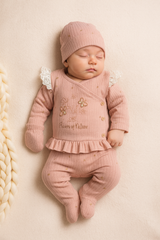 Pack naissance Flowers nature 5 pcs coton bio