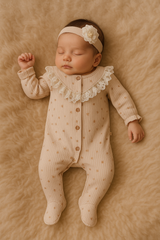 Grenouillère Natural 1 bandeau coton